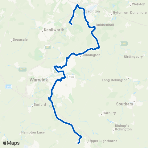 Flexibus Buttercup Close - Upper Parade map