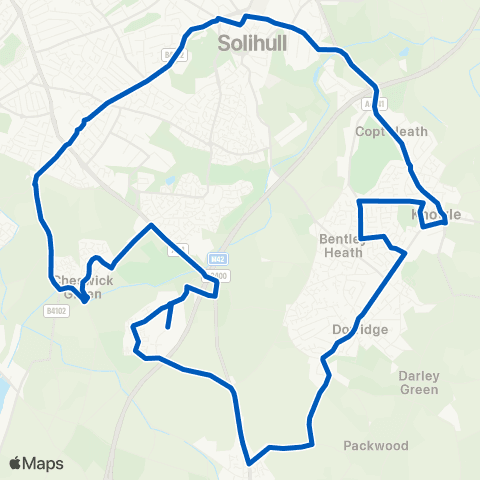 LandFlight Solihull Town Ctr - Solihull Town Ctr map