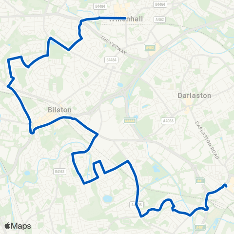 Carolean Coaches Market Place - Wednesbury Bus Station map