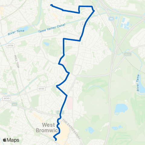 Carolean Coaches Freeman Rd - West Bromwich Bus Station map