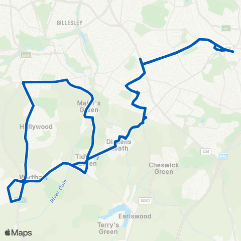 LandFlight Solihull Town Ctr - Solihull Town Ctr map