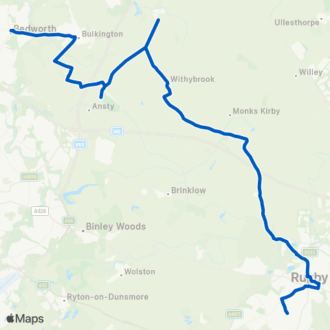 Flexibus All Saints Square - Three Cranes map