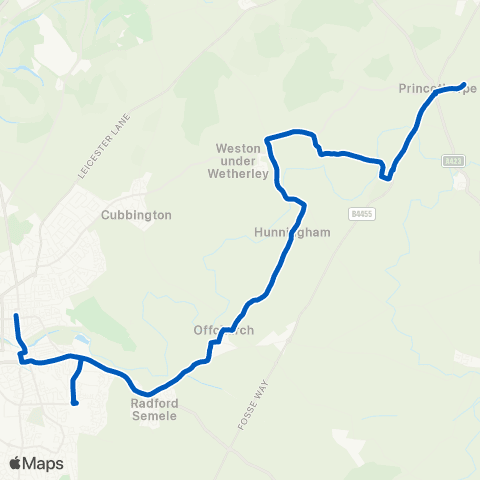Flexibus Upper Parade - Hilltop Park map