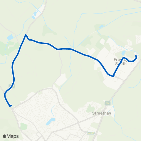 Bus Link The Friary School - Alexander Close map