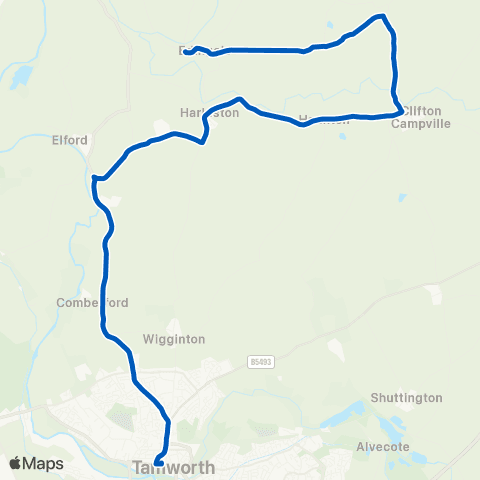 Bus Link School Lane - Corporation St map