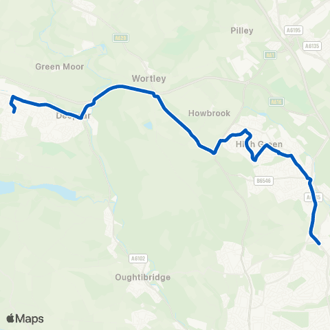 Heatons Coaches The Common / Washington Rd - Shay House Ln / Linden Crescent map