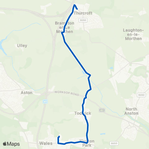 Coopers Tours Woodhouse Green / New Orchard Rd - Chestnut Av / Storth Ln map