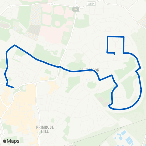 Globe Coaches Windhill Stores - Wakefield Bus Station map