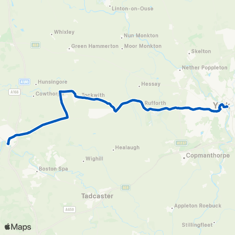 Connexions Buses Wetherby Bus Station - Piccadilly map