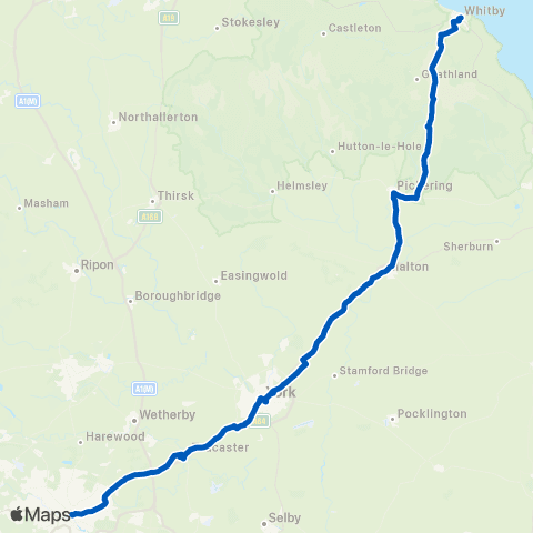 Coastliner Thornton Cross - Leeds Bus Sta Entrance map