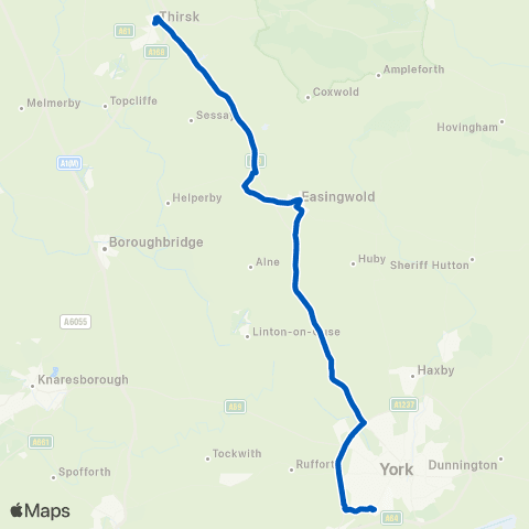Coastliner Market Place - Moor Lane Car Park map