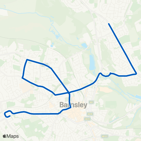 Globe Holidays Dodworth Rd / Pogmoor Rd - Rotherham Rd / Ravenfield Dr map