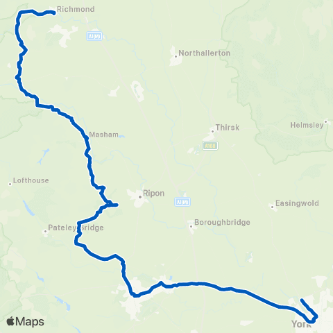 Coastliner Manor Lane - Market Place map