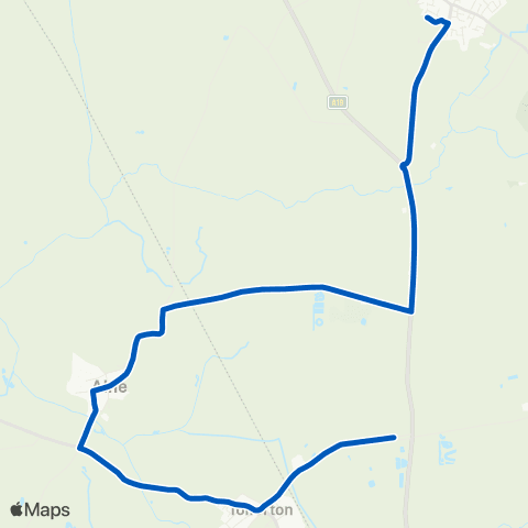 Coastliner Outwood Academy - Cross Lanes map
