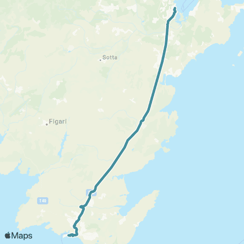 Autocars de Haute-Corse Bonifacio - Porto-Vecchio map