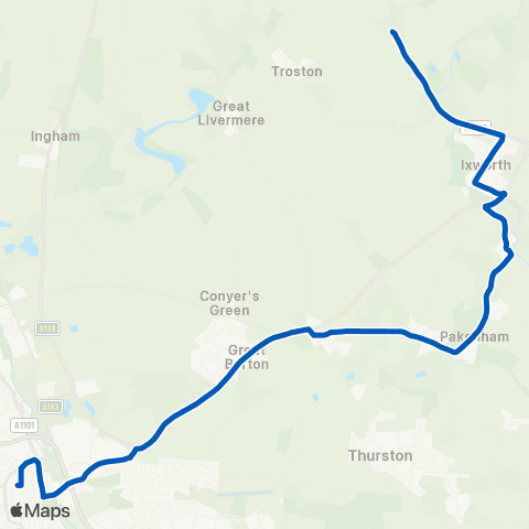 Mulleys Motorways Village Green - Bus Station map