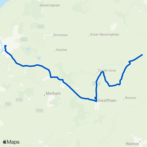 Go To Town Market Place - Litcham Road map