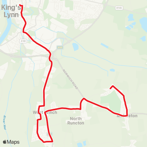Lynx Brookwell Springs - Transport Interchange map