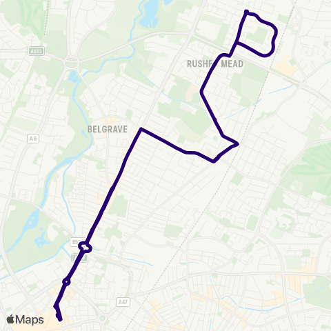 First Leicester Haymarket Bus Sta - Haymarket Bus Sta map