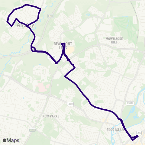 First Leicester St Margaret's Bus Sta - St Margaret's Bus Sta map