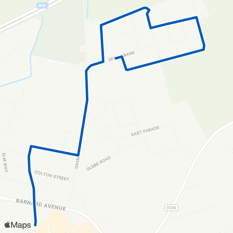 Hornsbys Bus & Coach Cary Lane - South View Avenue map