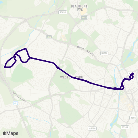 First Leicester St Margaret's Bus Sta - St Margaret's Bus Sta map