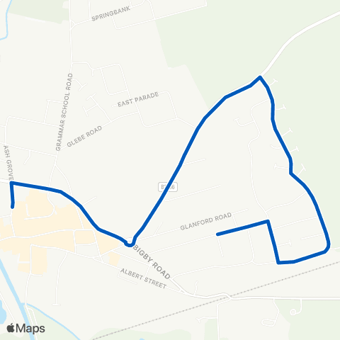 Hornsbys Bus & Coach Cary Lane - St Helens Road map