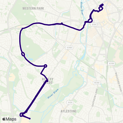 First Leicester St Margaret's Bus Sta - St Margaret's Bus Sta map