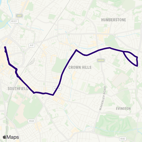 First Leicester Haymarket Bus Sta - Haymarket Bus Sta map