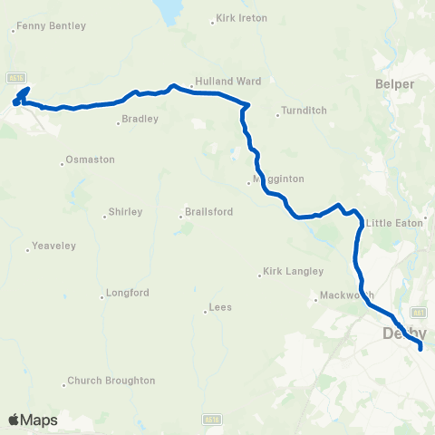 High Peak Bus Station - Railway Station map
