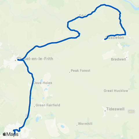 High Peak Railway Station - Bus Station map