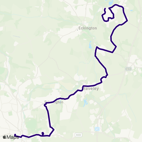 First South Yorkshire New Beetwell St - Rotherham Rd Roundabout map
