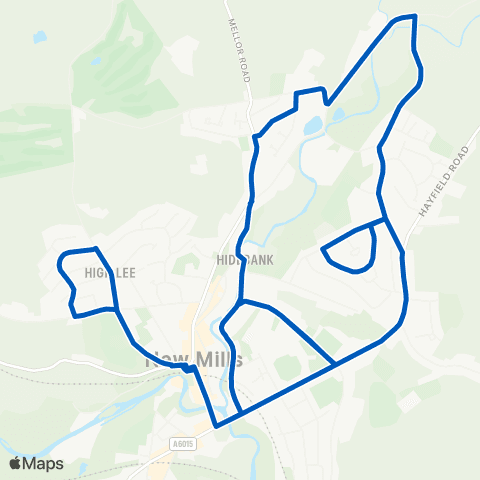 High Peak Bus Station - Bus Station map