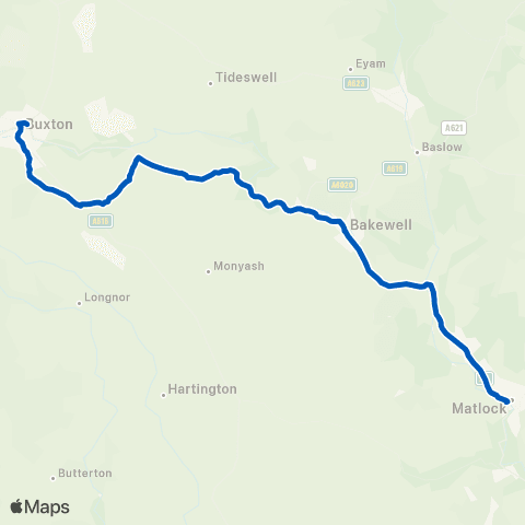High Peak Bus Station - Interchange map