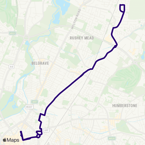 First Leicester Haymarket Bus Sta - Haymarket Bus Sta map