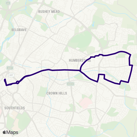 First Leicester Haymarket Bus Sta - Haymarket Bus Sta map