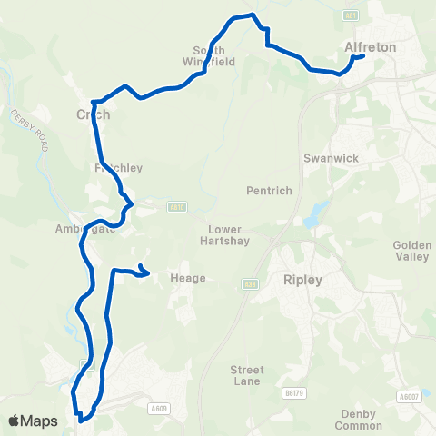 High Peak Horse / Jockey - Market Place map