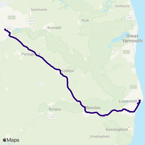 First Norfolk & Suffolk Bus Station - Bus Station map