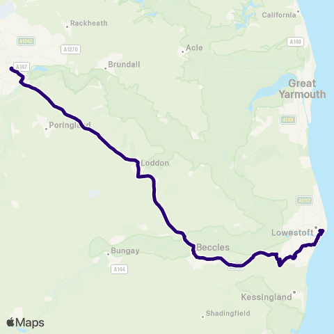 First Norfolk & Suffolk Bus Station - Bus Station map
