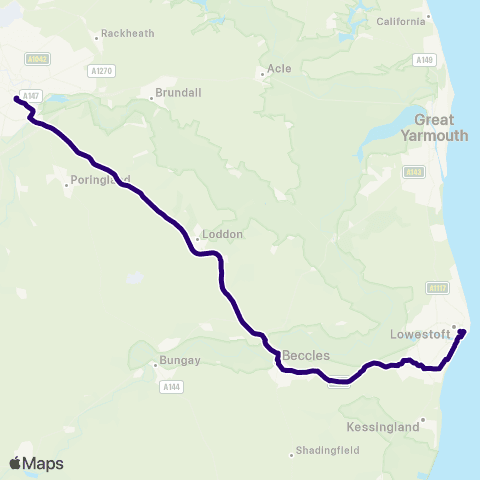 First Norfolk & Suffolk Bus Station - Bus Station map
