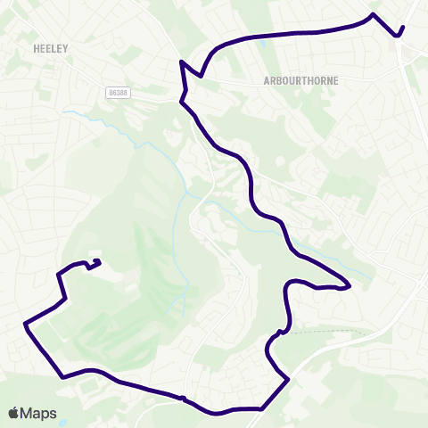 First South Yorkshire Lees Hall Rd / Harvey Clough Rd - Prince of Wales Rd / City Rd map