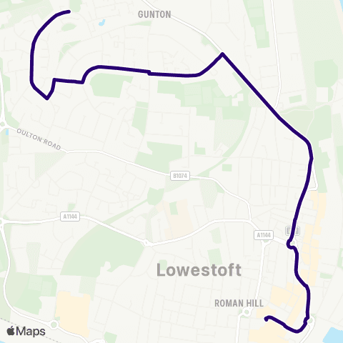 First Norfolk & Suffolk Bus Station - Stoven Close map