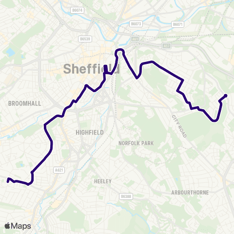 First South Yorkshire Manor Pk Ctr / Harborough Av - Union Rd / Osborne Rd map