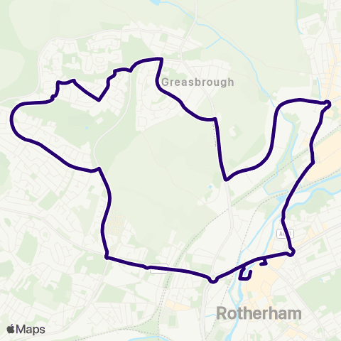 First South Yorkshire Rotherham Interchange / A10 - Rotherham Interchange / A3 map