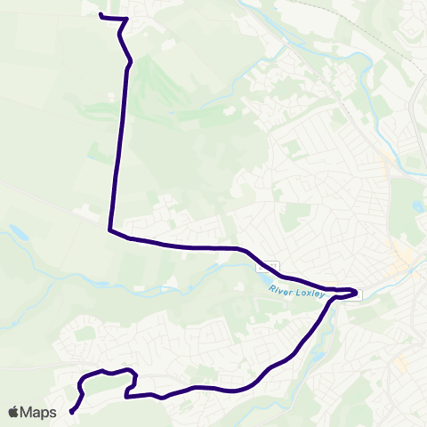 First South Yorkshire Nethergate / Oldfield Rd - Bradfield Sch / Kirk Edge Rd map