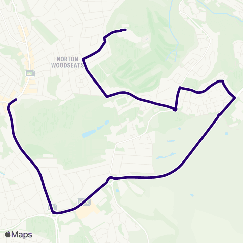 First South Yorkshire Chesterfield Rd / Bromwich Rd - Lees Hall Rd / Harvey Clough Rd map