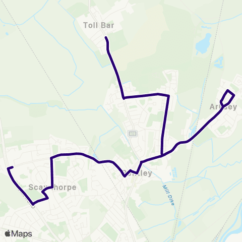 First South Yorkshire Adwick Ln / Marton Rd - Jossey Ln / Don Val HS map