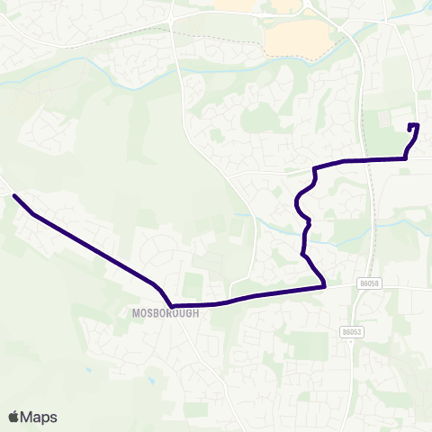 First South Yorkshire Westfield Sch / Eckington Rd - Mosborough Moor / Quarry Hill map