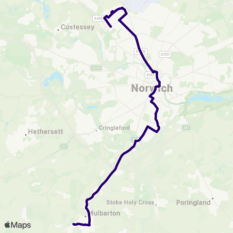 First Norfolk & Suffolk Castle Meadow - Roundabout map