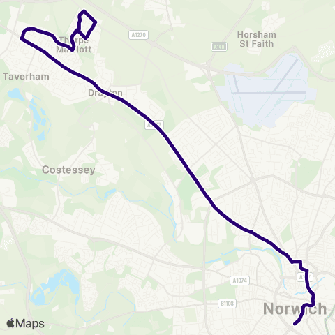 First Norfolk & Suffolk The Otter - St Stephens Street map